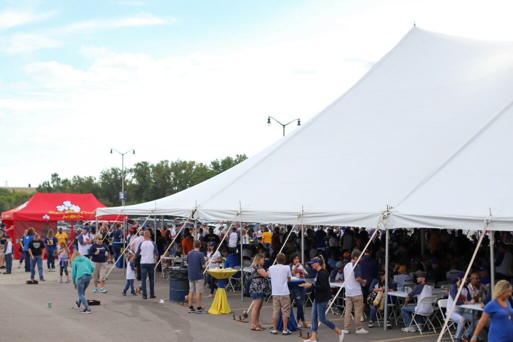 Tented tailgate milwaukee event