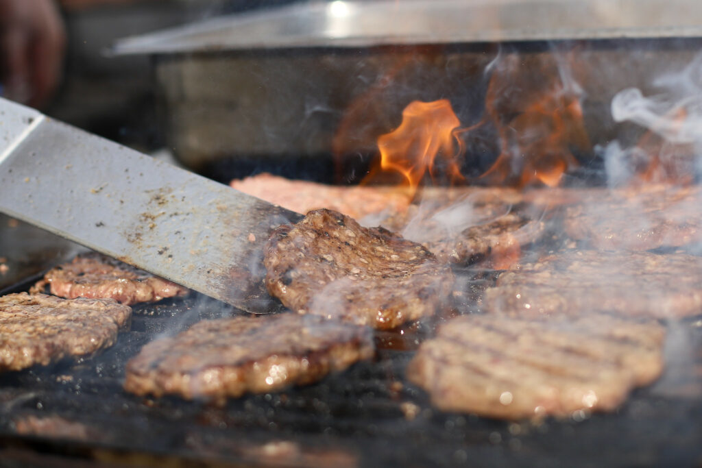 flame cooked burger