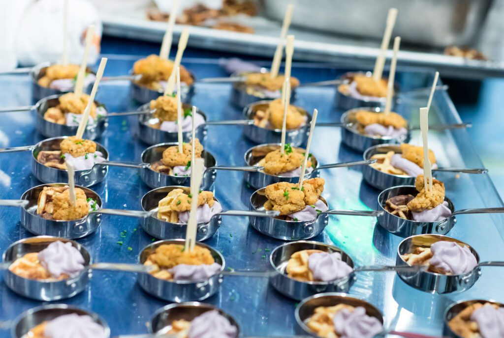 small plates of food