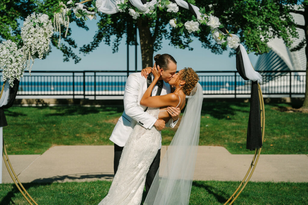 first kiss as married couple