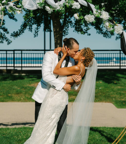 first kiss as married couple