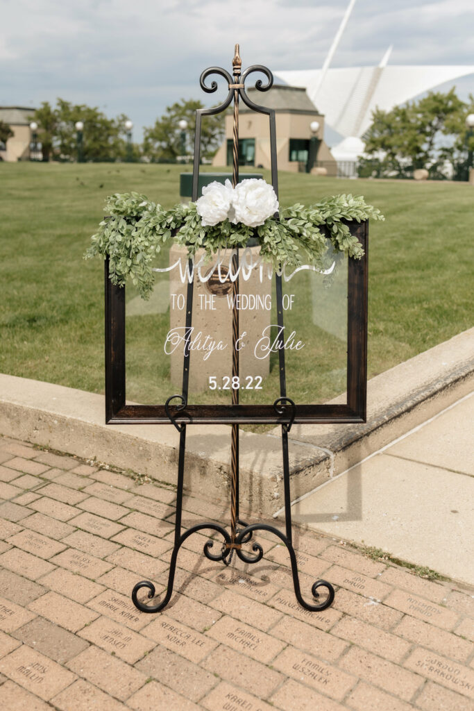 outdoor wedding sign