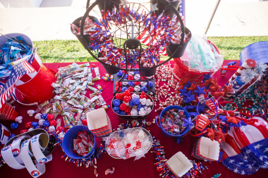 patriotic candy station