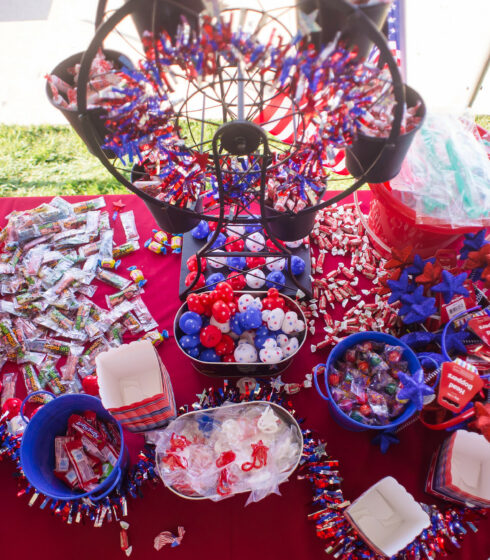 patriotic candy station