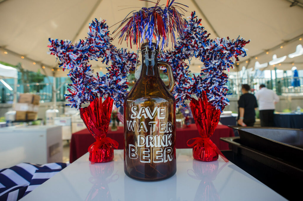 save water drink beer display