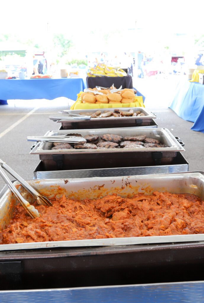 trays of hot food