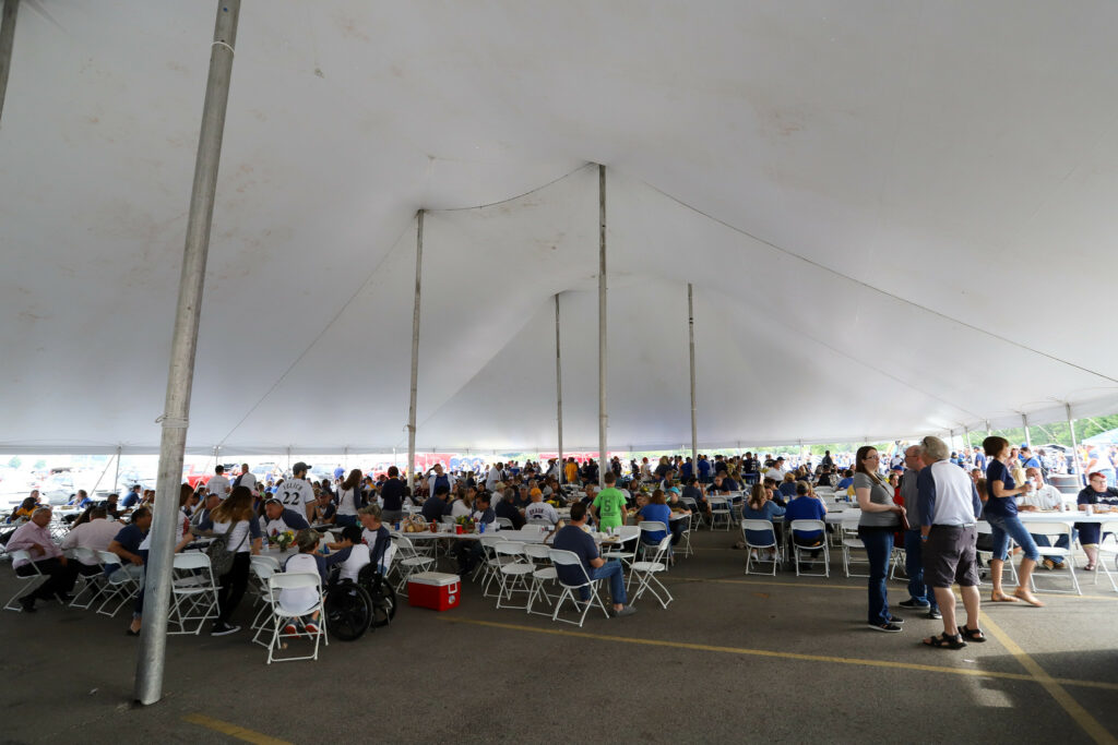 corporate tented tailgate event