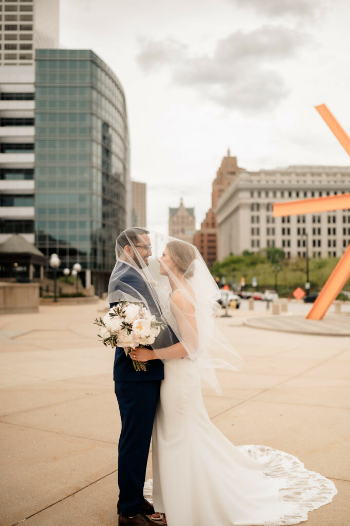 romantic wedding moment