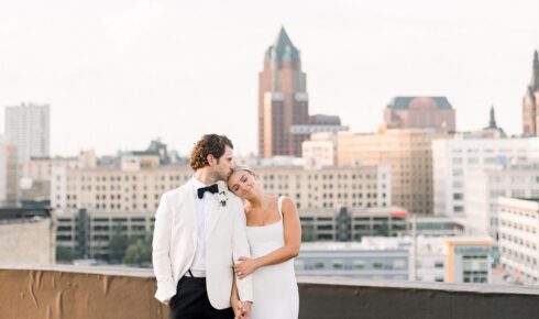 banner featuring happy newlyweds the pritzlaff weddings
