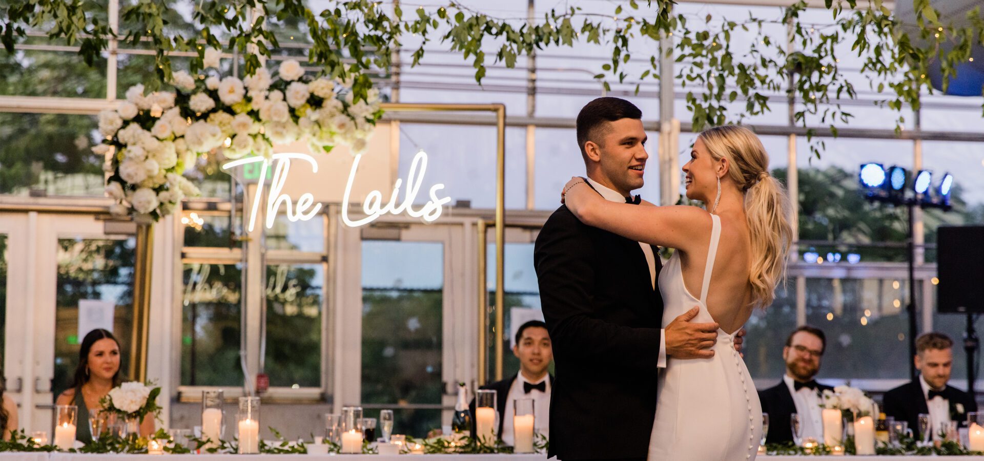 Bride and Groom first dance at Greenhouse No. 7