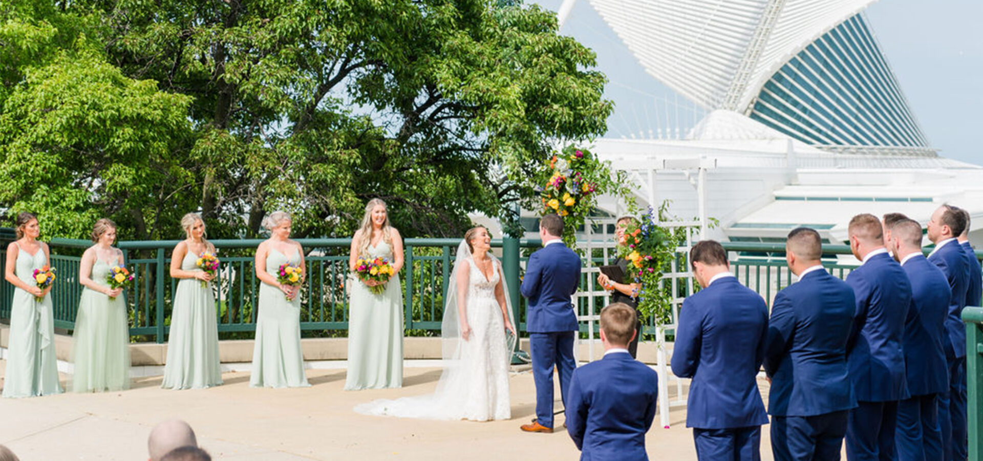 wedding ceremony outdoors milwaukee lakefront