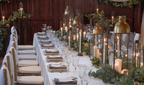 Table setting at Story Hill FireHouse